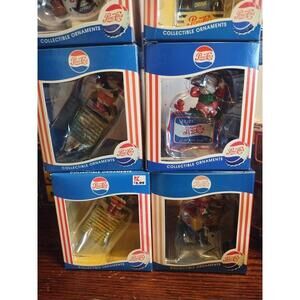 1997 Matrix Pepsi-Cola Collectible Ornament Santa On Drink Carton Merry Xmas lot